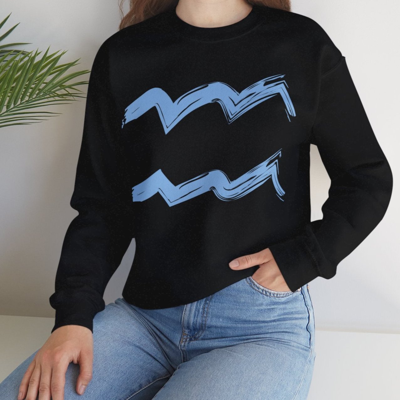 Aquarius BrushStroke Sweatshirt - Elemental Edition - Air