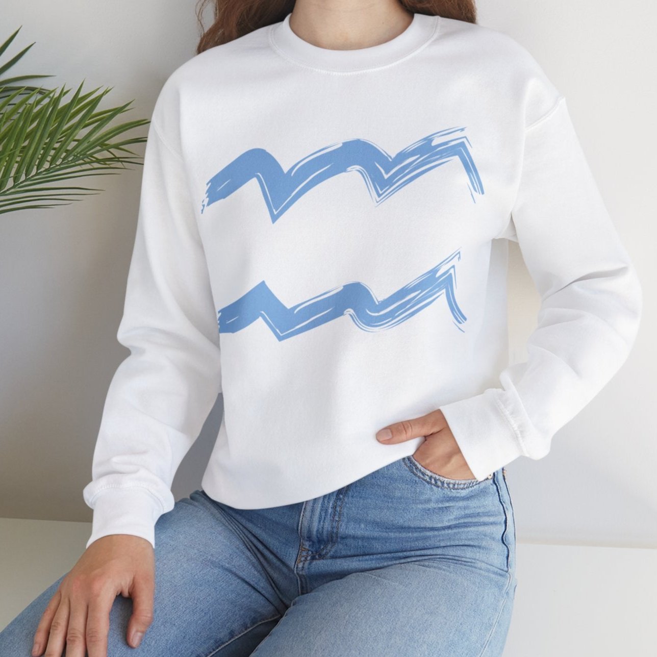 Aquarius BrushStroke Sweatshirt - Elemental Edition - Air